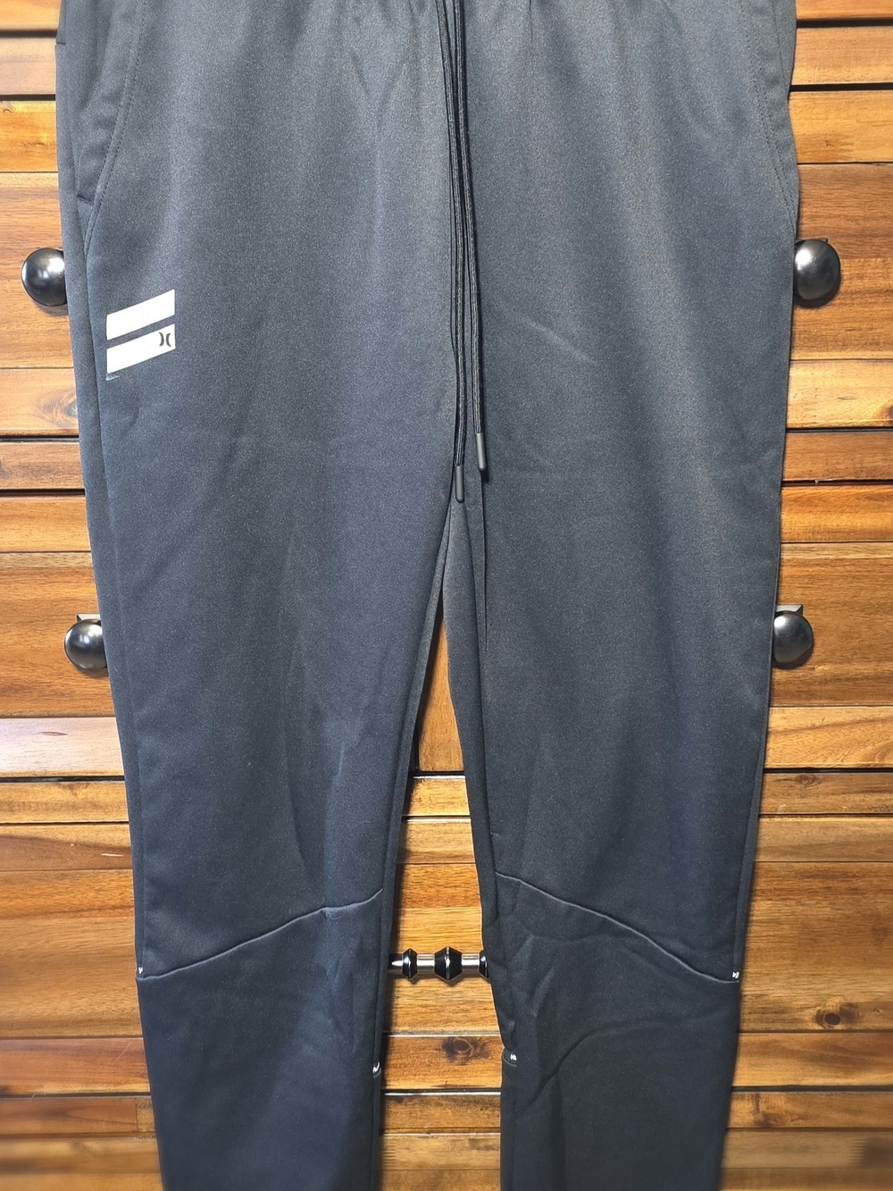 Hurley Men's Black Athletic Jogger Pants with Logo
